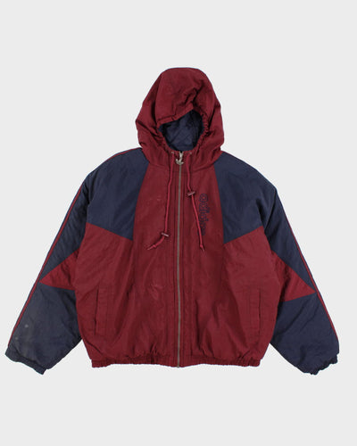 Vintage Men's Hooded Adidas Track Jacket - XL