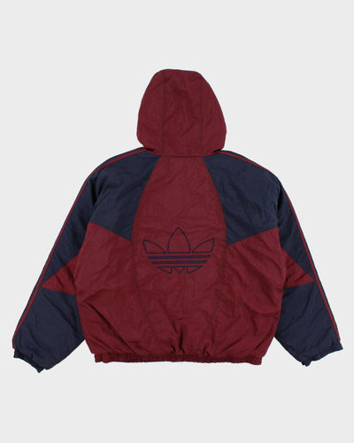 Vintage Men's Hooded Adidas Track Jacket - XL