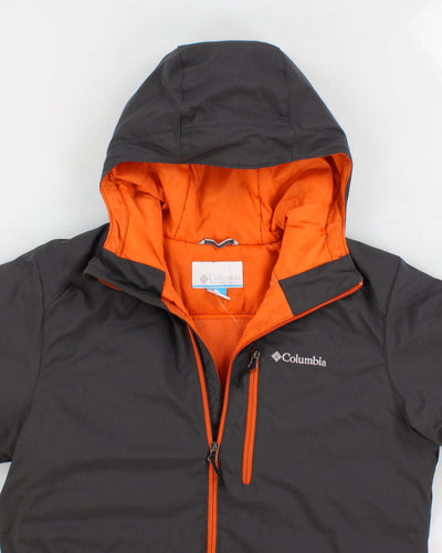 Mens Grey Columbia Hooded Ski Jacket - M