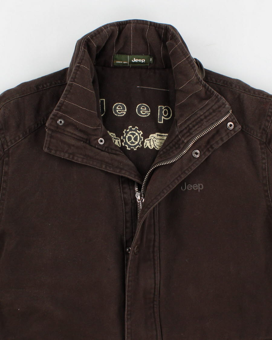 Vintage Men's Brown Jeep Work Jacket - XXL