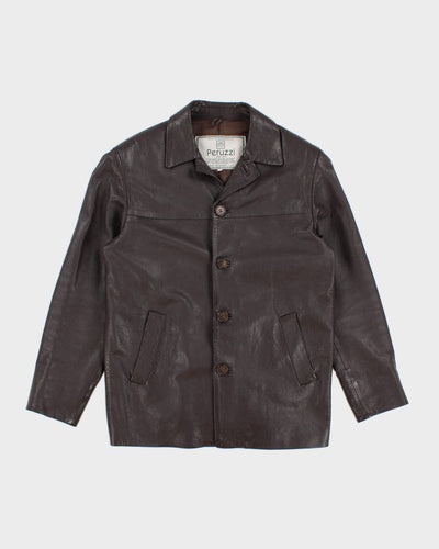 Vintage Men's Peruzzi Brown Leather Jacket - L