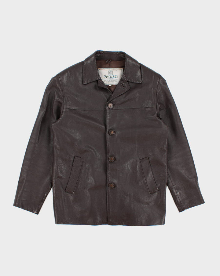Vintage Men's Peruzzi Brown Leather Jacket - L