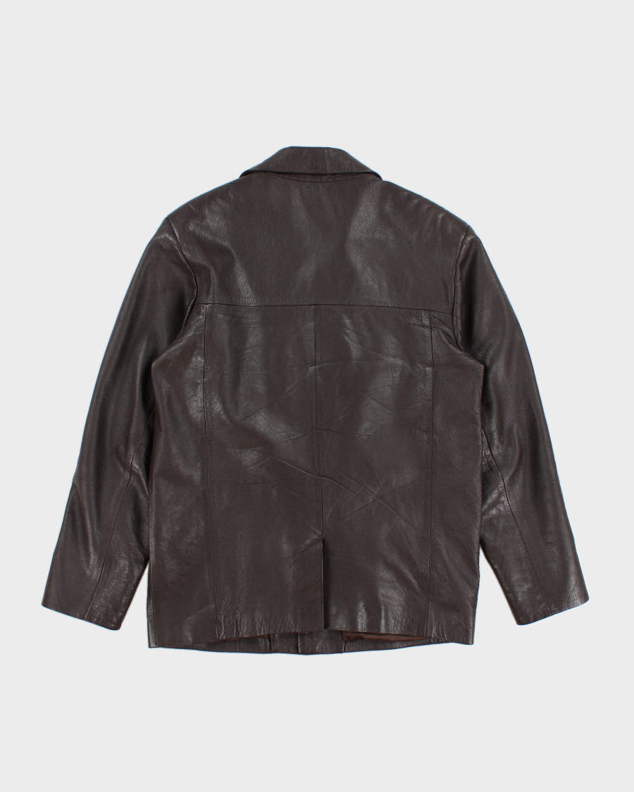 Vintage Men's Peruzzi Brown Leather Jacket - L