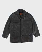 Vintage Mens Black Danier Leather Jacket - L