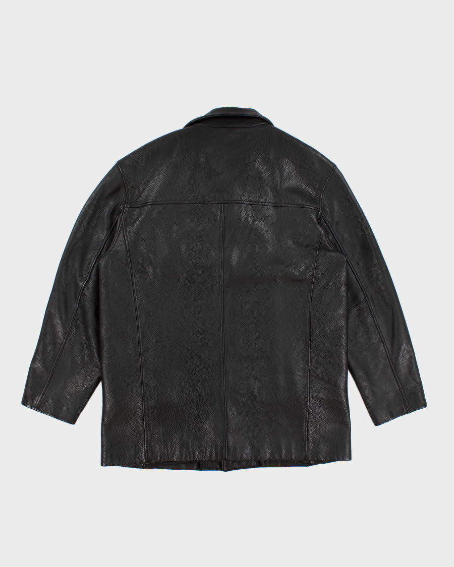 Vintage Mens Black Danier Leather Jacket - L