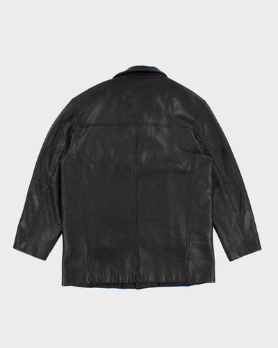 Vintage Mens Black Danier Leather Jacket - L