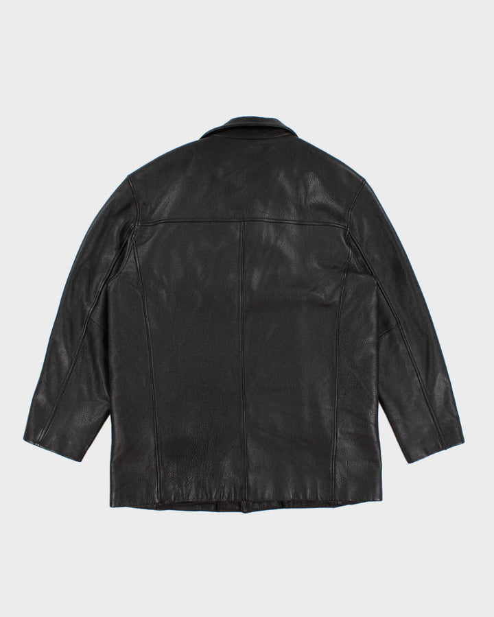 Vintage Mens Black Danier Leather Jacket - L