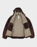 Vintage Men's Brown Carhartt Hooded Fleece lined Jacket - L