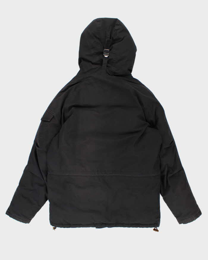 Mens Navy Fleece Line Hooded Carhartt Jacket - M