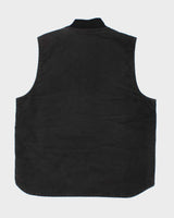 Vintage Men's Black Carhartt Zip-Up Vest - XL