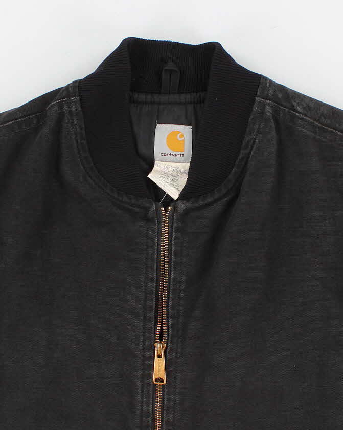 Vintage Men's Black Carhartt Zip-Up Vest - XL