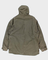 Vintage Mens Green Carhartt Fleece Lined Hooded Jacket - XL