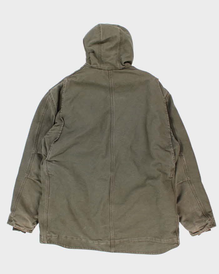 Vintage Mens Green Carhartt Fleece Lined Hooded Jacket - XL