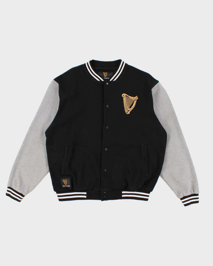 Men's Black Guinness Varsity Jacket - XL