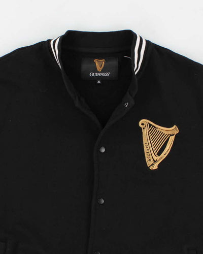 Men's Black Guinness Varsity Jacket - XL