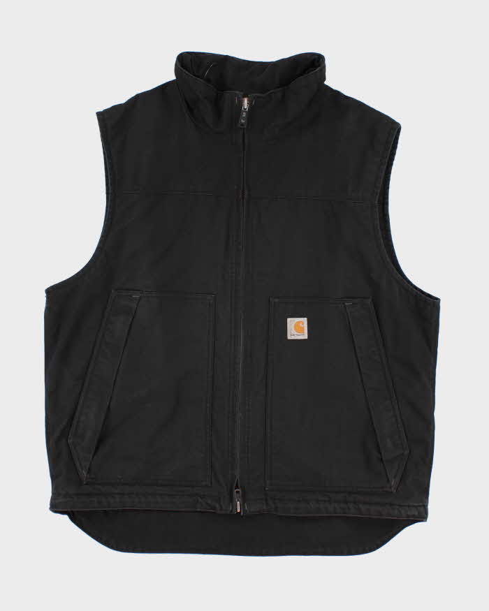 Men's Black Carhartt Zip up Vest - XL