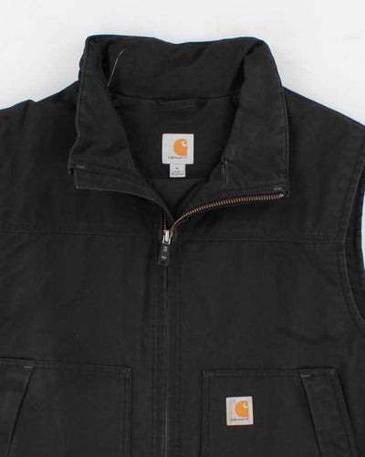 Men's Black Carhartt Zip up Vest - XL