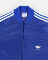 70s/80's Vintage Men's Blue Adidas ATP Zip Up Track Jacket - M