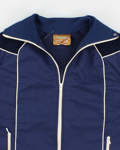 70's Vintage Men's Blue Track Jacket - S