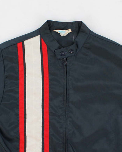 70's Vintage Men's Blue Horizon Shell Racing Jacket - S