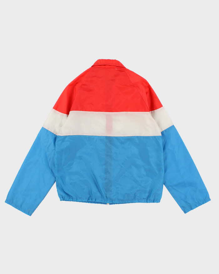 70's Vintage Men's Red And Blue Jeep Shell Racing Jacket - M
