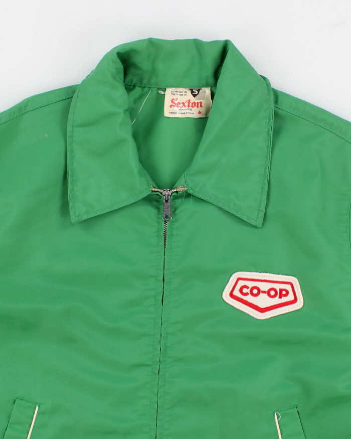 70's Vintage Men's Green COOP Windbreaker - L