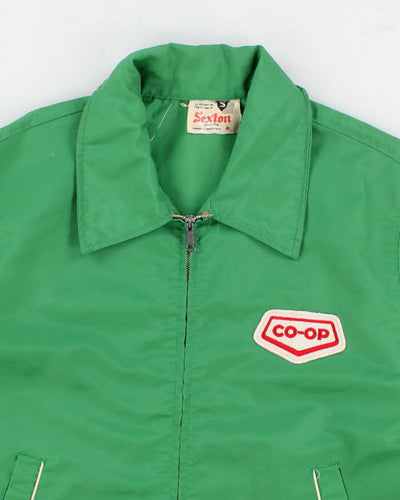 70's Vintage Men's Green COOP Windbreaker - L