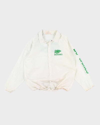 70s Vintage Men's Cream BC Games Shell Jacket - XL