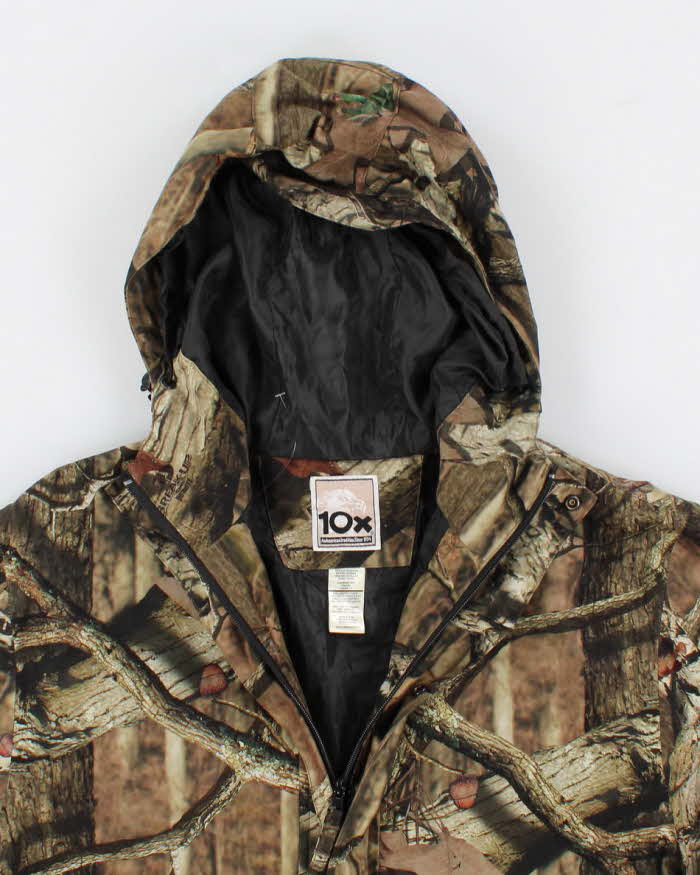 Giacca da caccia con cappuccio mimetica 10X da uomo L Rokit