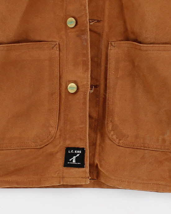 90's Vintage Men's Tan Pointer Chore Jacket - M