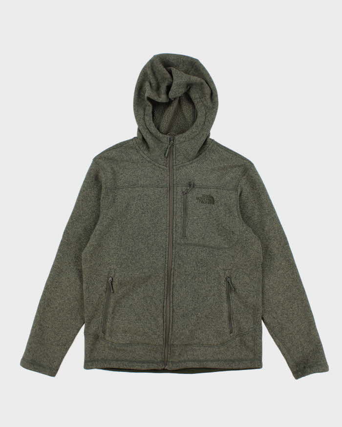 Mens The North Face Moss Green Zip Up Hoodie - M