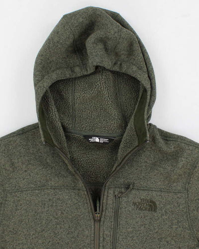 Mens The North Face Moss Green Zip Up Hoodie - M