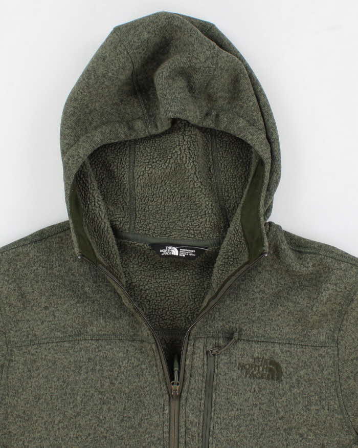 Mens The North Face Moss Green Zip Up Hoodie - M