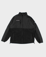 Mens Black Columbia Zip Up Windbreaker Fleece Jacket - XL