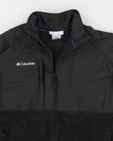 Mens Black Columbia Zip Up Windbreaker Fleece Jacket - XL
