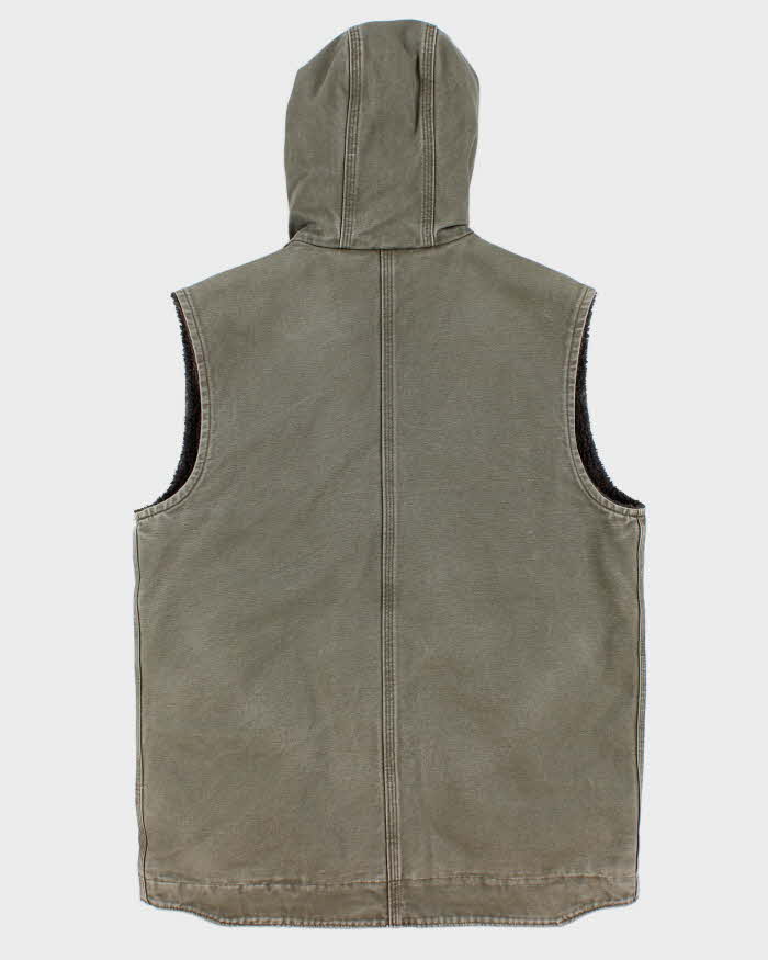 Vintage Men's Sage Green Carhartt Hooded Vest - M – Rokit