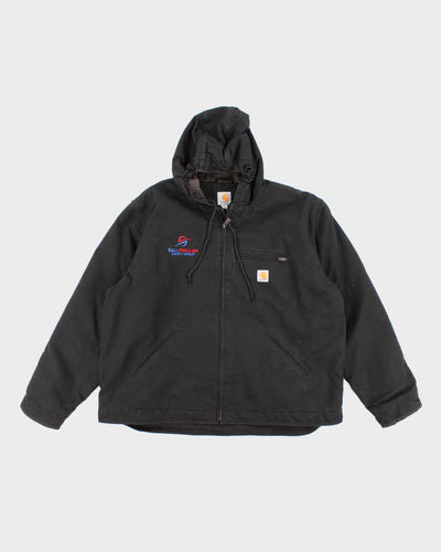 00s Carhartt Hooded Sherpa Lined Workwear Jacket - XXL