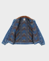 Carhartt Fleece Lined Cord Collared Denim Jacket - L