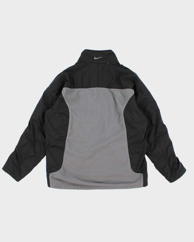 00s Mens Black Nike Fleece Panelled Jacket - L