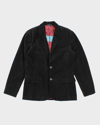 Guess Pinstripe Black Velvet Blazer - M