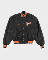 90s Vintage Mens BlackThe Sting Coach Bomber Jacket - XL