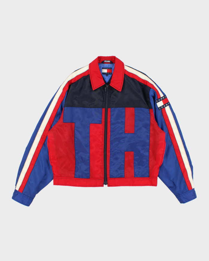 90s Vintage Mens Blue Tommy Hilfiger Coach Jacket - S