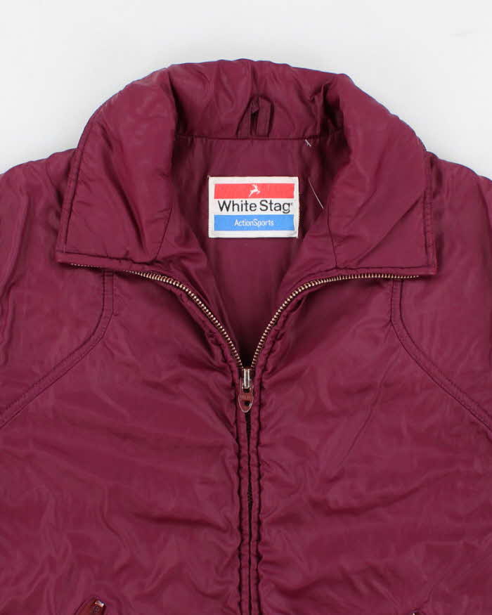 70s Vintage Mens Purple White stag Jacket S - Main Image