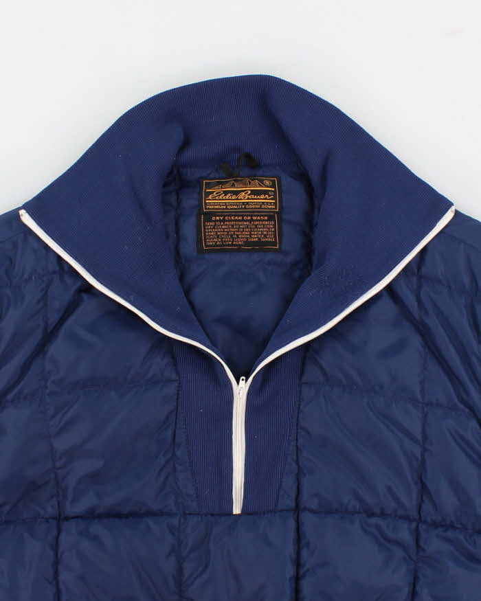 Vintage Men's Blue Eddie Bauer Quarter Zip Jacket -M