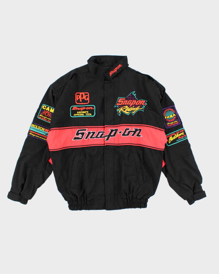 Vintage 90s Snap On Oversized Racing Jacket - M