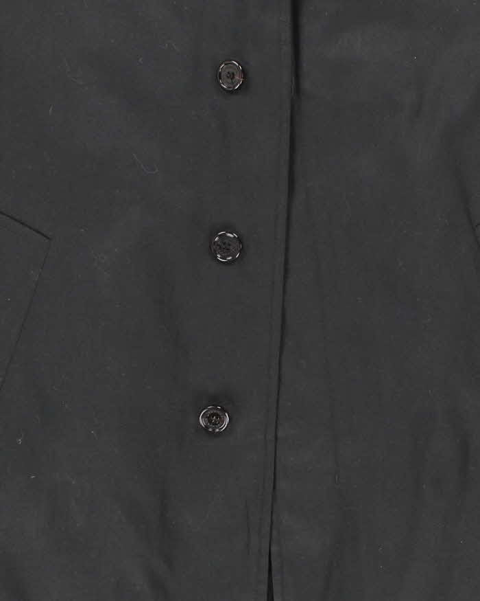 00s Vintage Mens Black Burberry Black Over coat - L