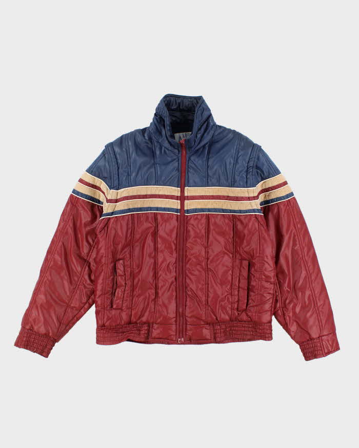80s Vintage Mens Burgundy Ski Jacket - M