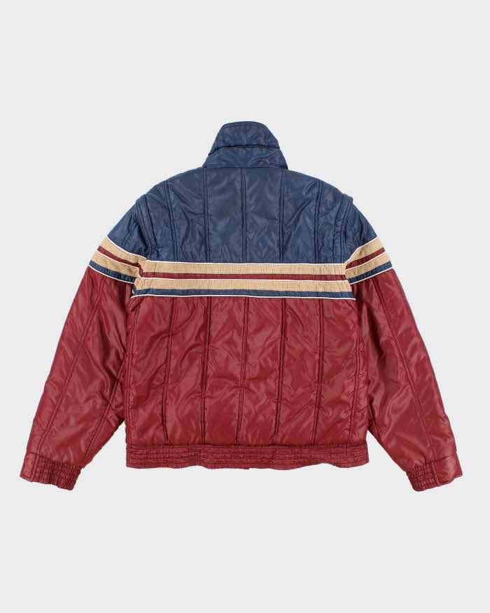 80s Vintage Mens Burgundy Ski Jacket - M