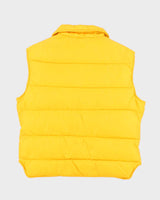80s Vintage Men's Yellow Padded Gilet - S