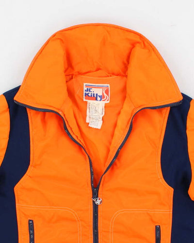 80s Vintage Men's Orange Ski Jacket - M